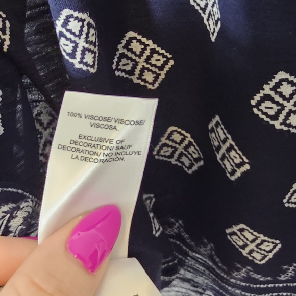 Lucky Brand Navy Blue Sleeveless Women's Top Size Medium NWOT - Picture 5 of 7